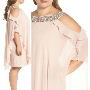 GORGEOUS Blush colored chiffon dress! Size 20.